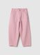 Girls' Pink Pure Cotton Baggy Trousers_0