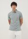 Grey short-sleeved polo shirt in pure cotton_0