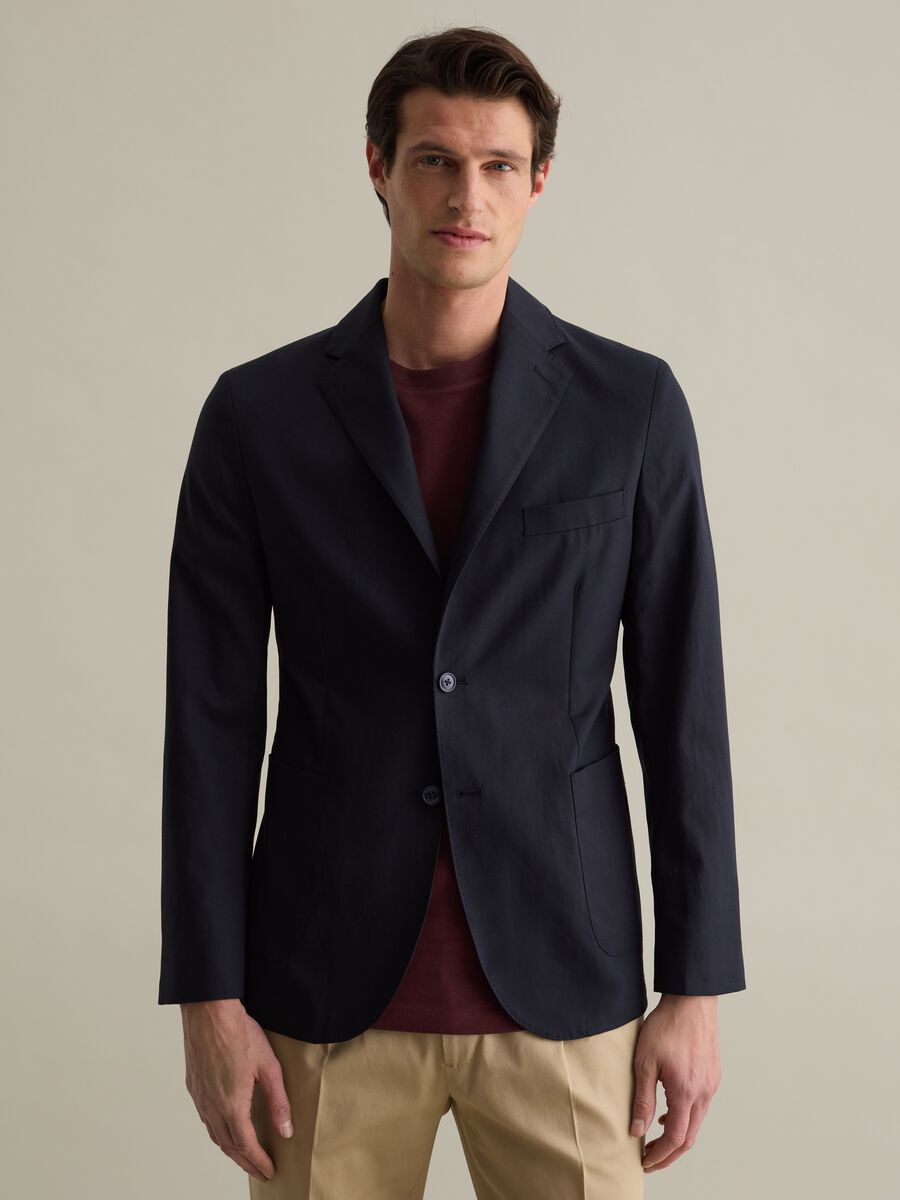 Blazer in Lyocell, cotton and linen_0