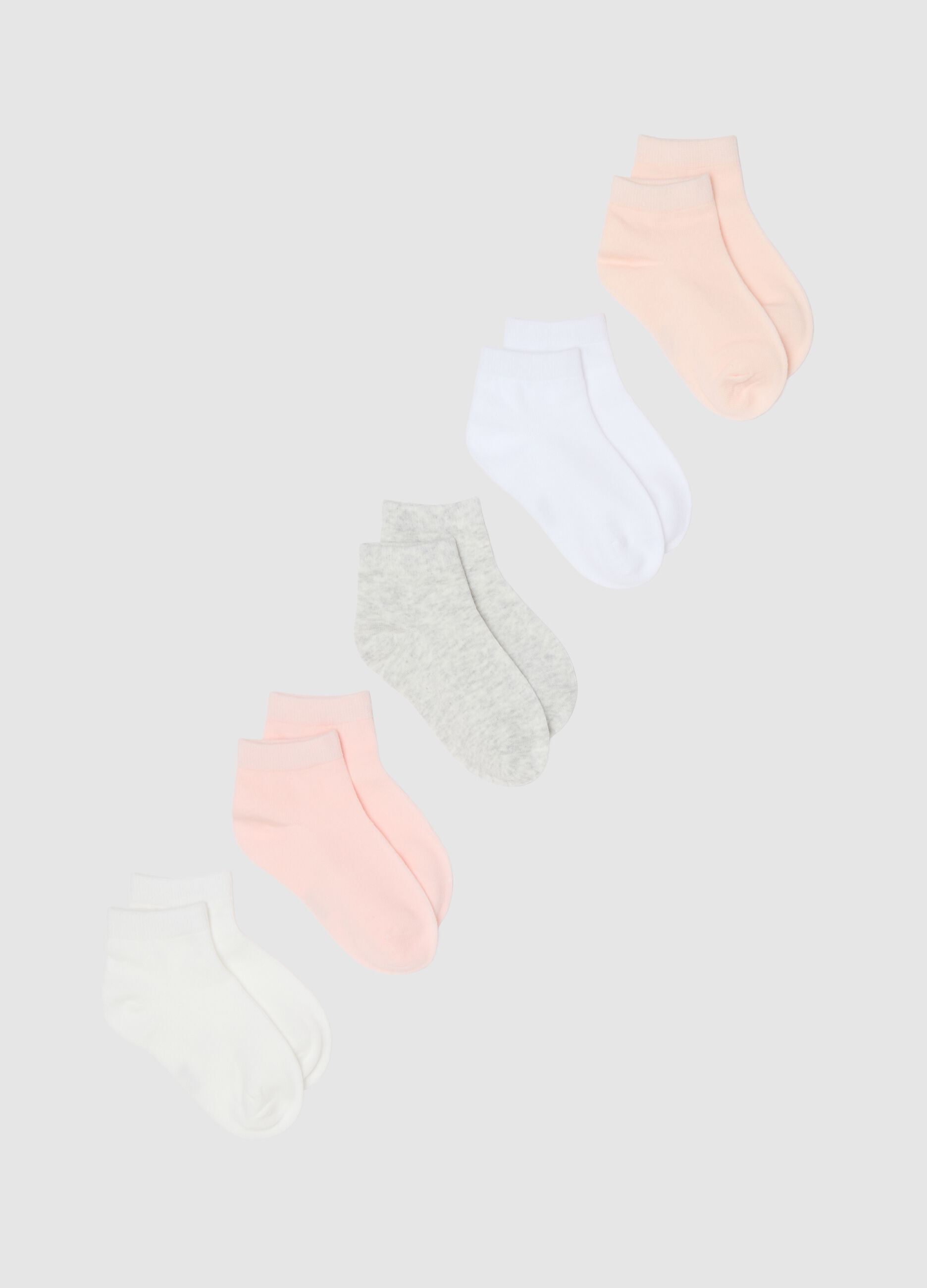 Multicolour Short Sock Multipack for Girls in Elasticated Cotton