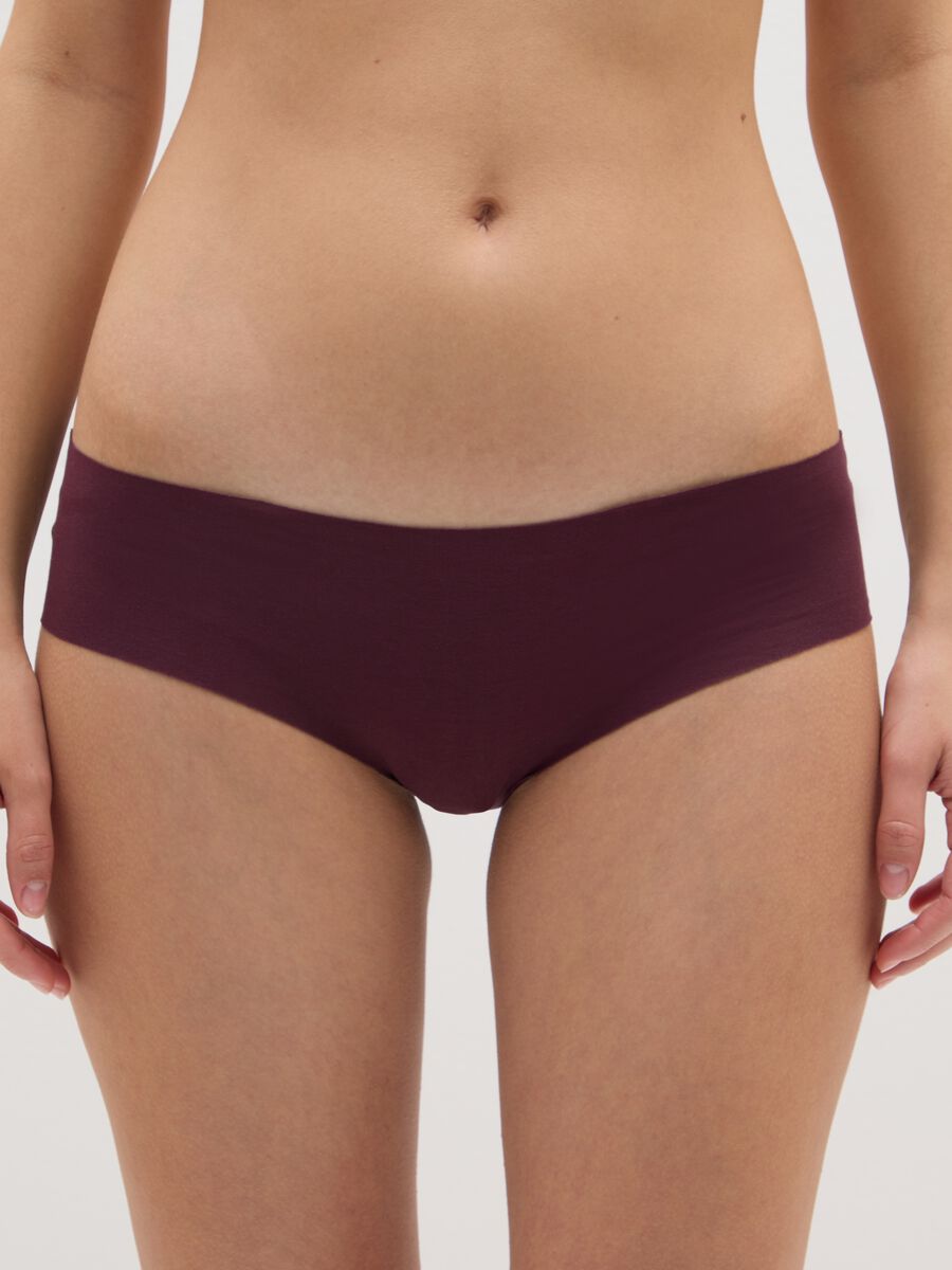 Culotte in cotone elasticizzato viola vinaccia_1