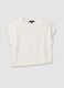 White cotton and linen blend short-sleeve T-shirt, regular fit_4