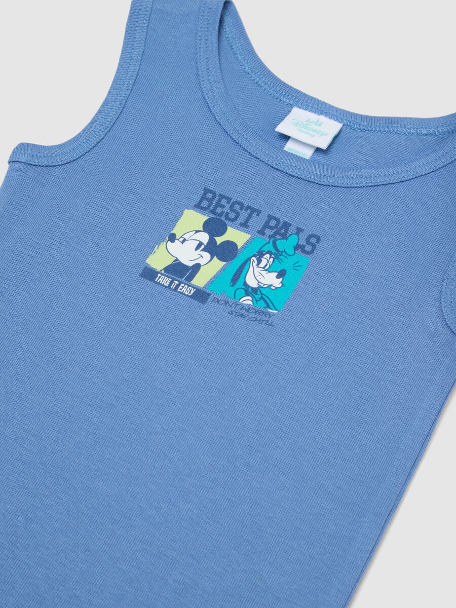 Bipack body senza maniche in puro cotone multicolor da neonato Topolino_2