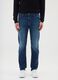 Regular fit blue stretch denim jeans_1