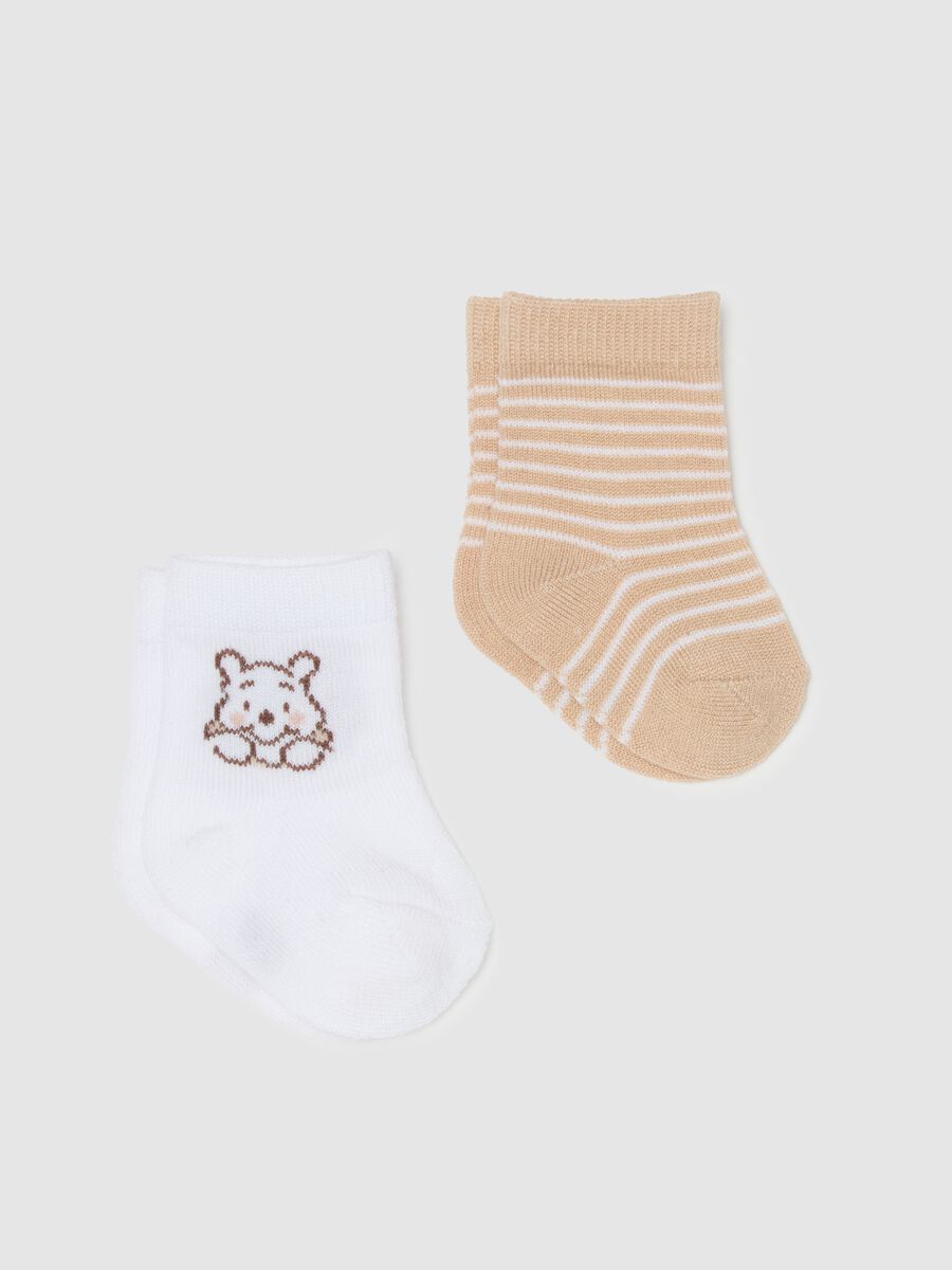 Two-pair pack short socks with Winnie the Pooh design_0