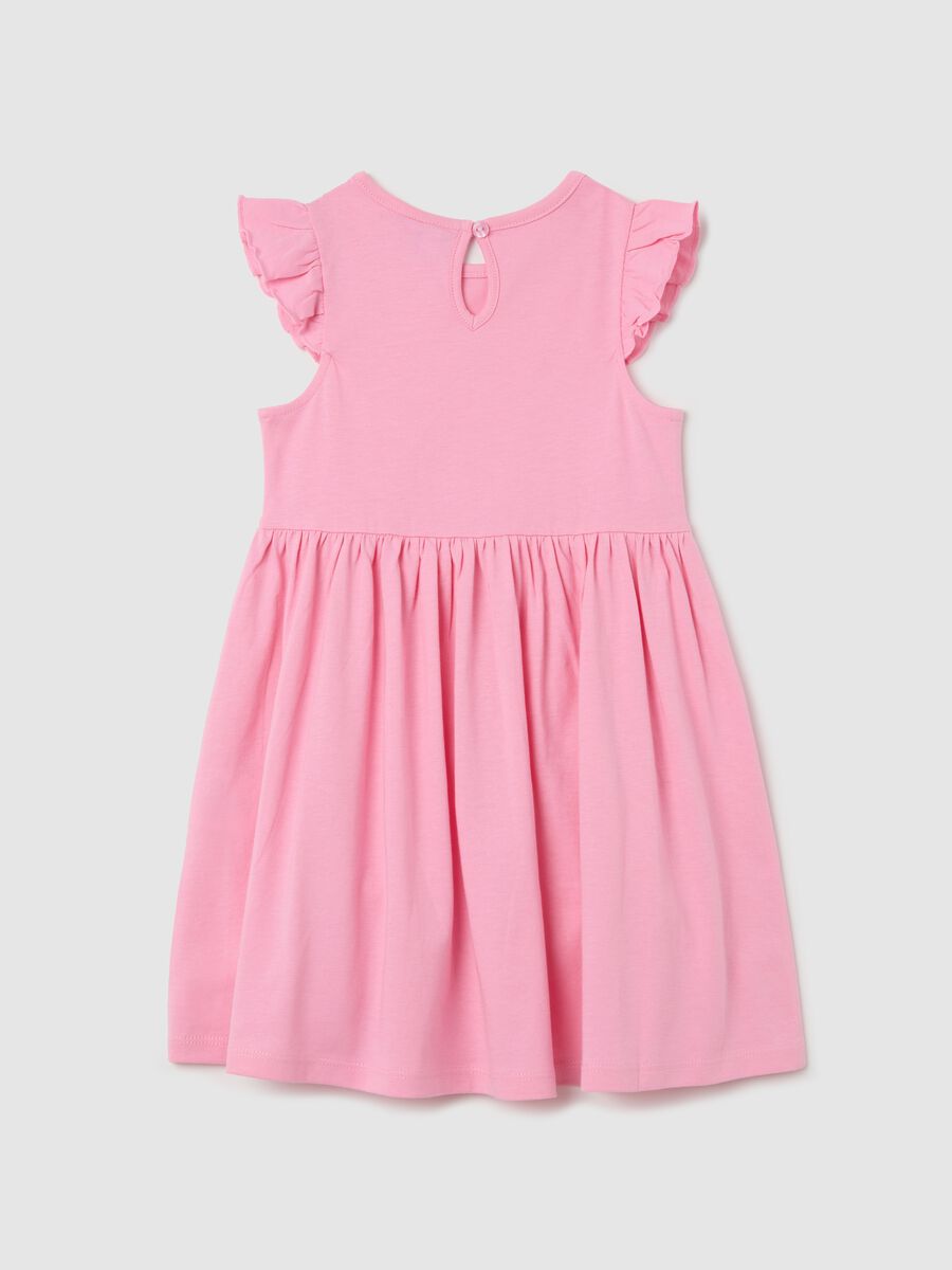 Pink dress with cotton Fagottino ruffles_1