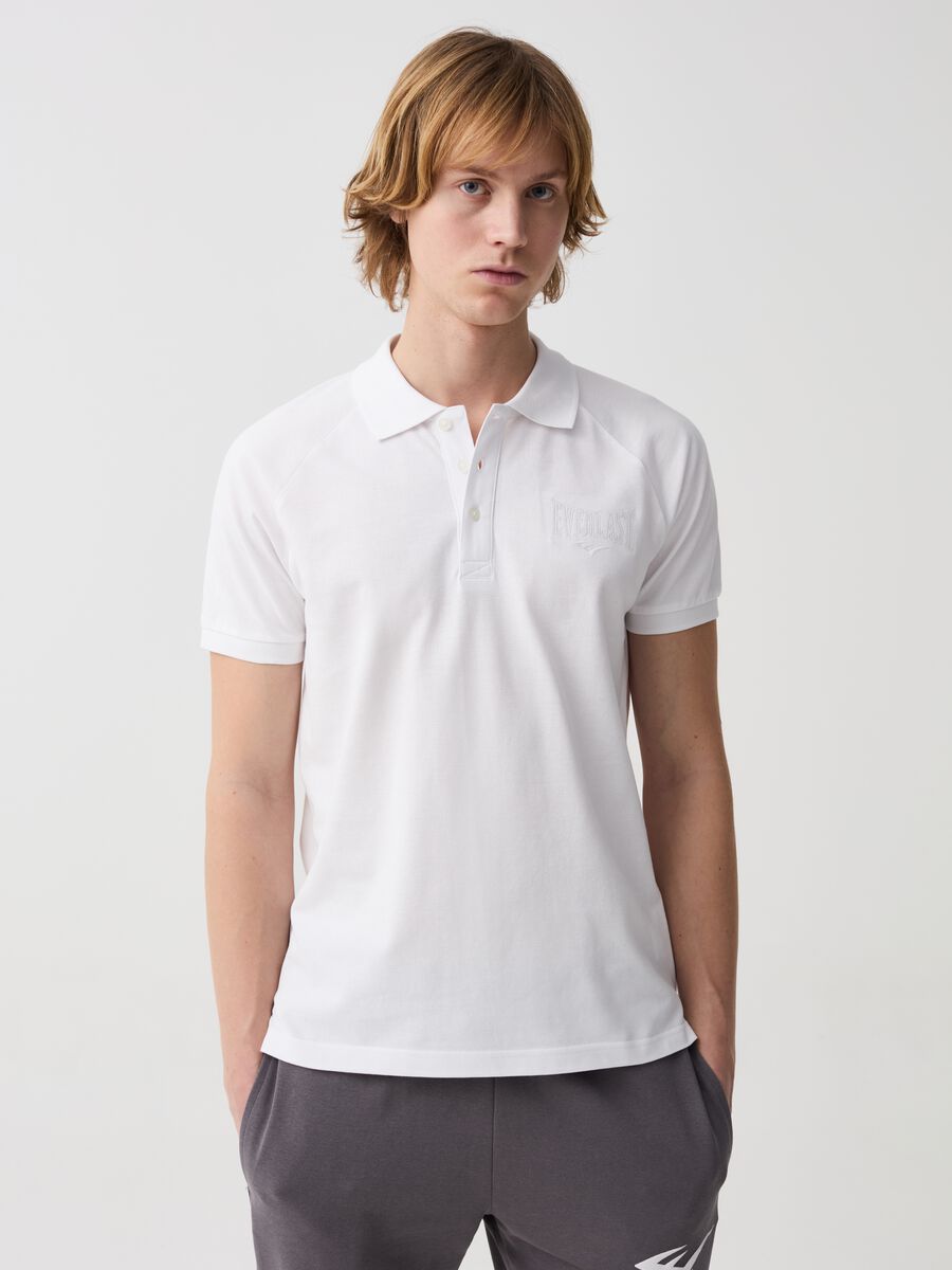 Polo shirt with raglan sleeves and logo embroidery_0