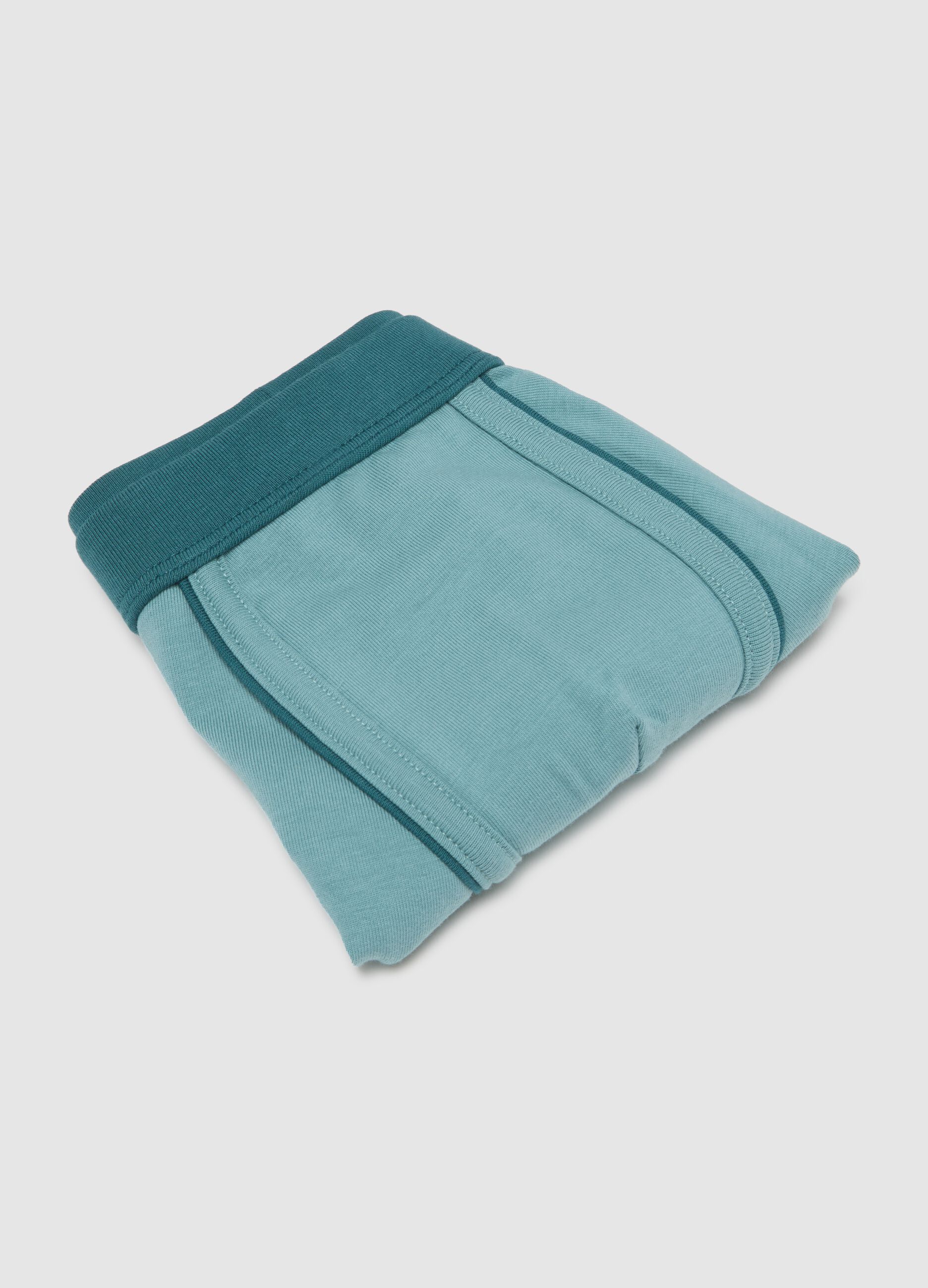 Boys' Stretch Cotton Blue Boxer Shorts