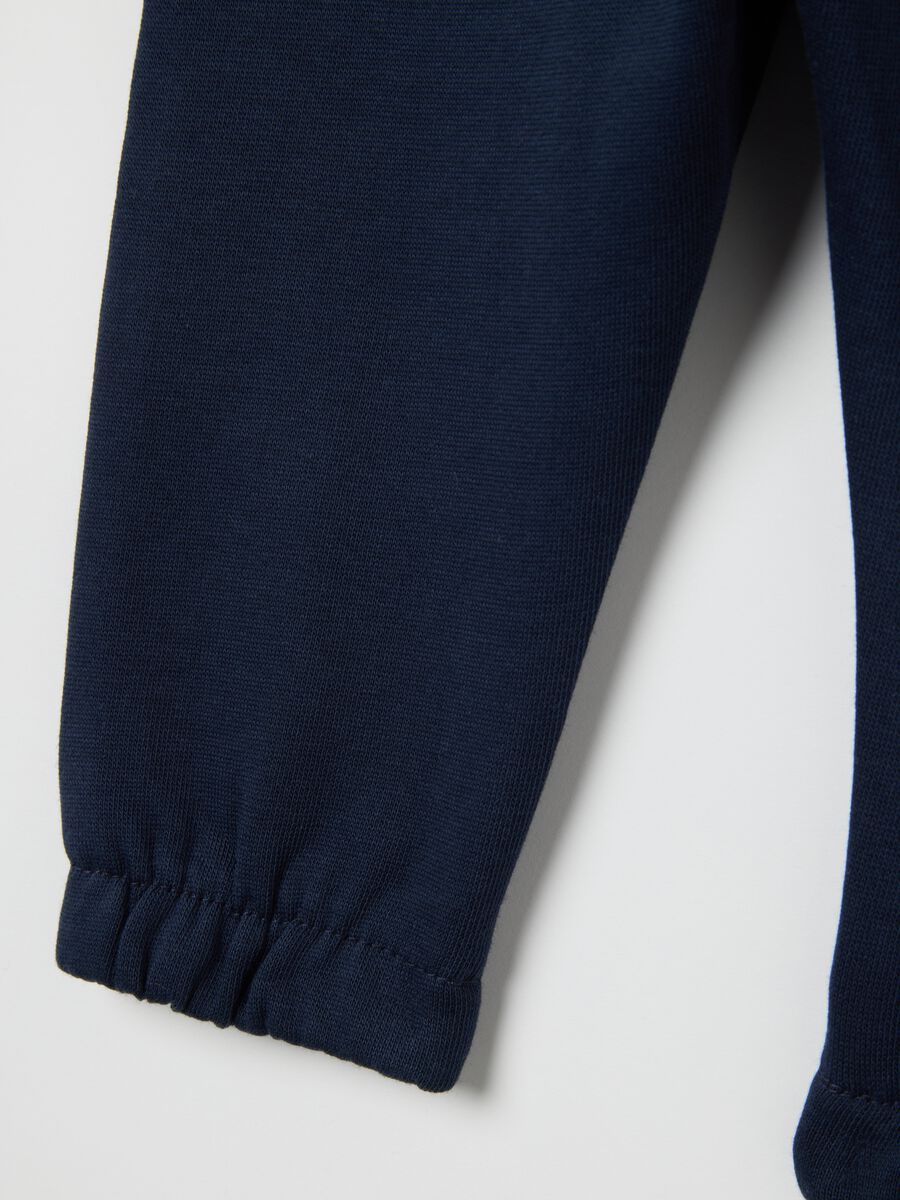 Regular fit blue cotton kid's joggers_3