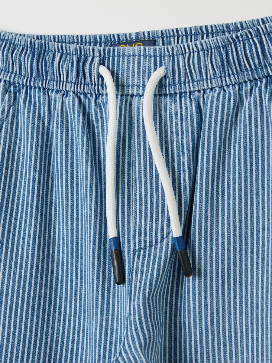 Joggers with striped patterned drawstring_2