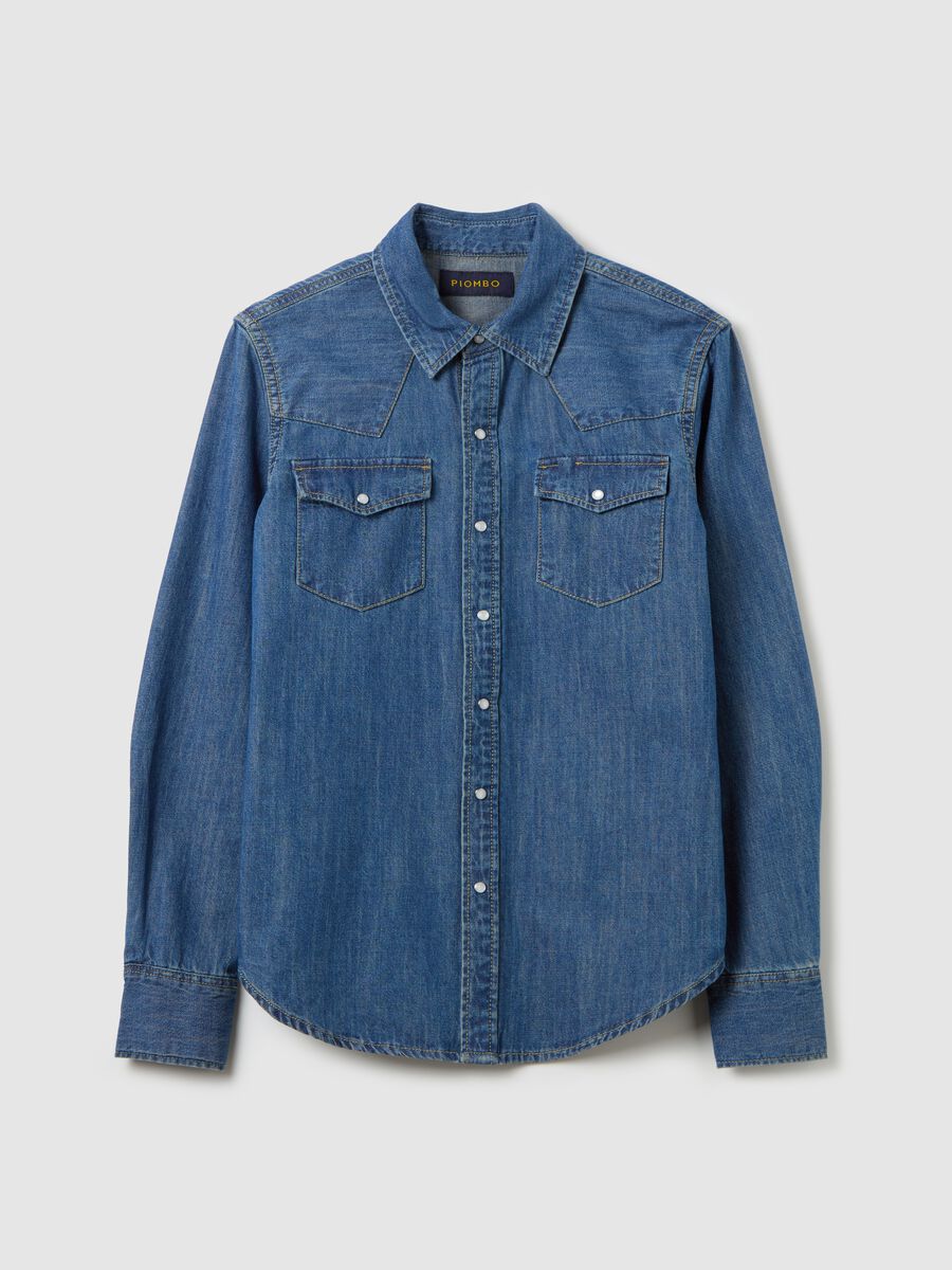 Camicia western in denim_4
