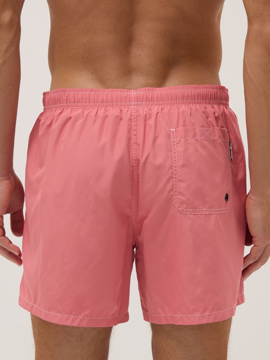 Pink swim shorts with elasticated waist_2