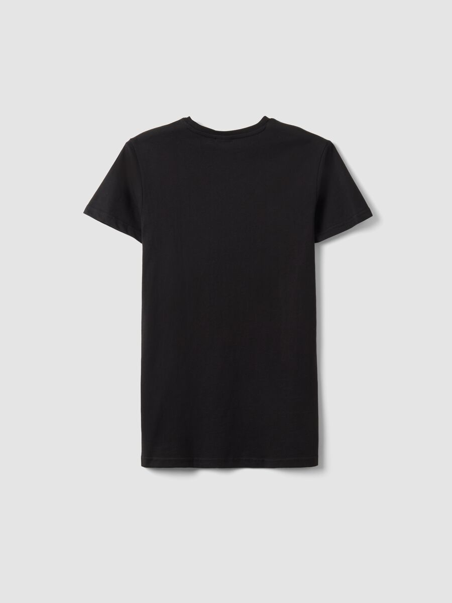 Kids' pure black cotton Minecraft T-shirt_4