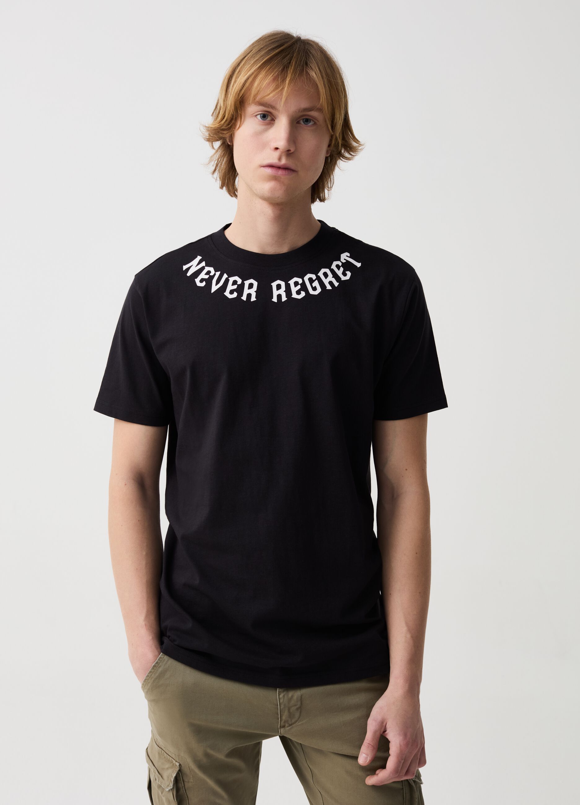 Ovs T-shirt in cotone con stampa lettering