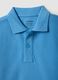 Light blue short-sleeve polo shirt in pure organic cotton for boys_2