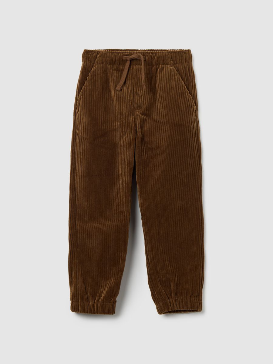 Children's Brown Velvet Trousers Regular Fit_0