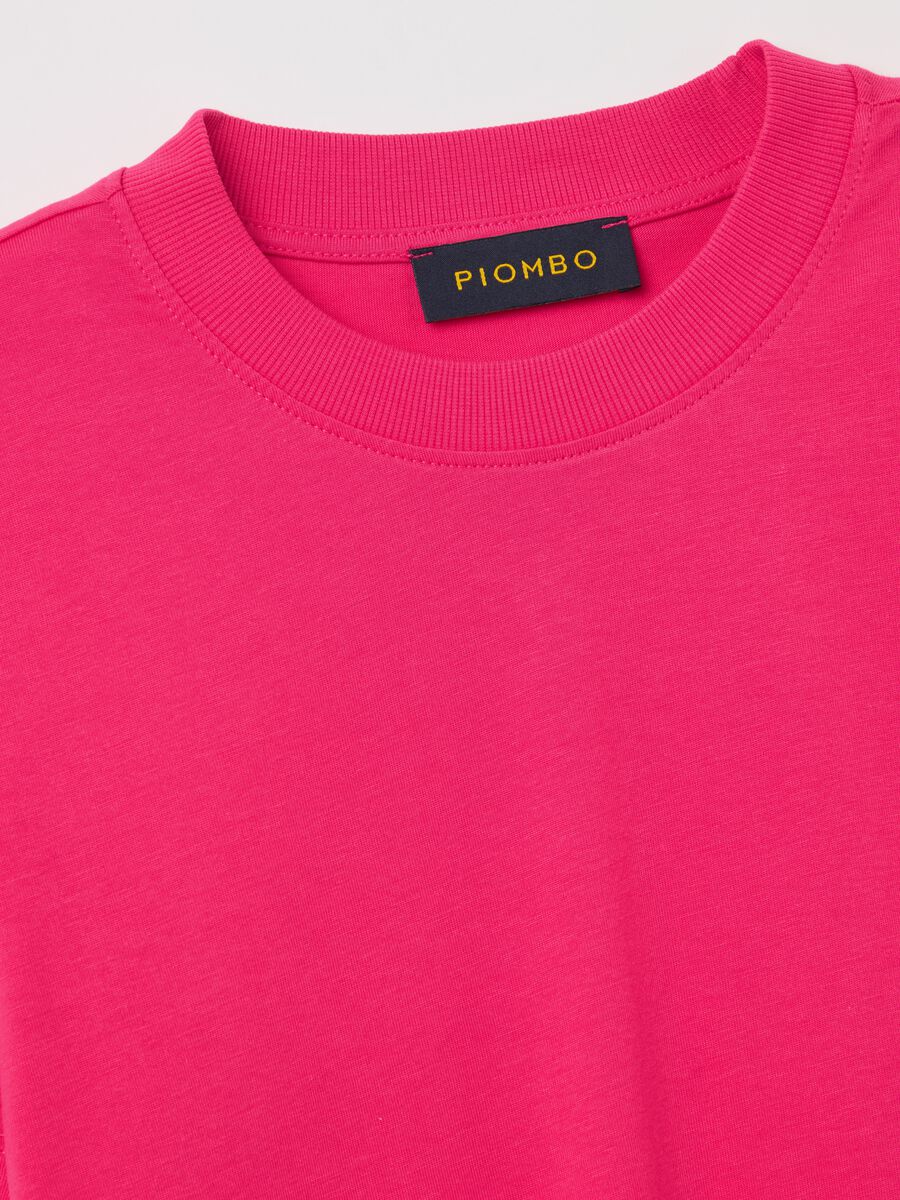 Cotton T-shirt with round neck_5