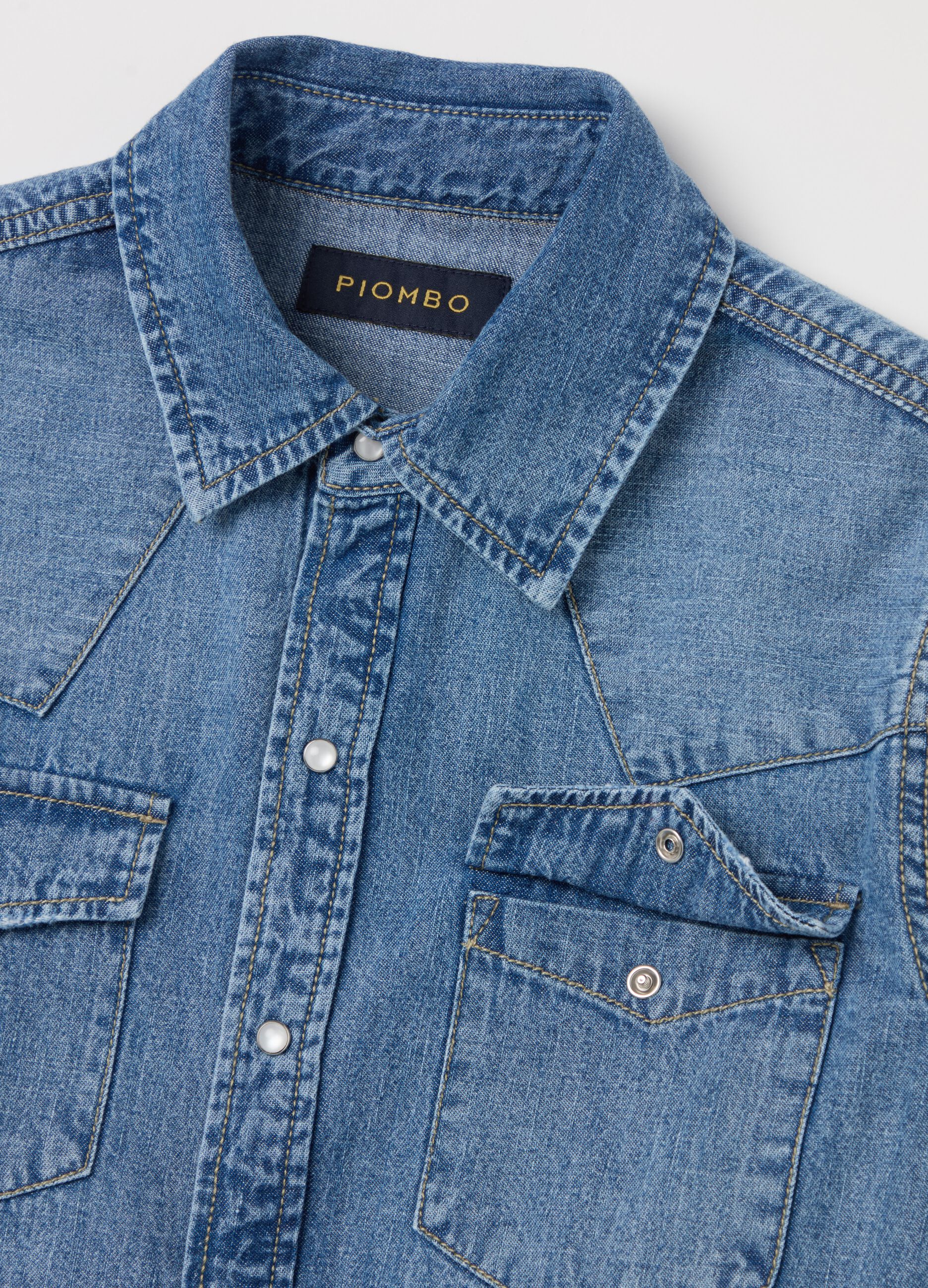 Camicia western in denim