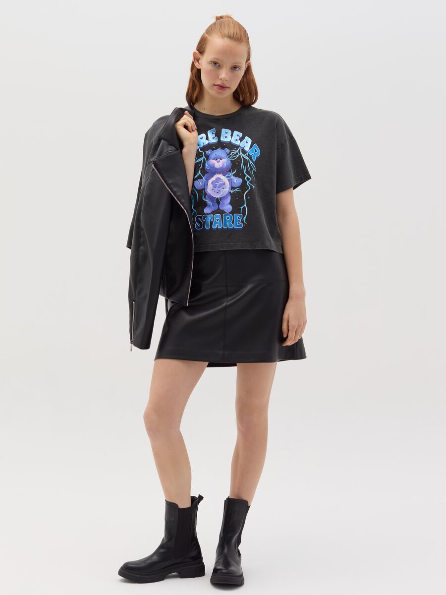 Cropped T-shirt with "Care Bear Stare” print_1