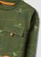 Green oversized pure cotton T-shirt with decorative patches_2