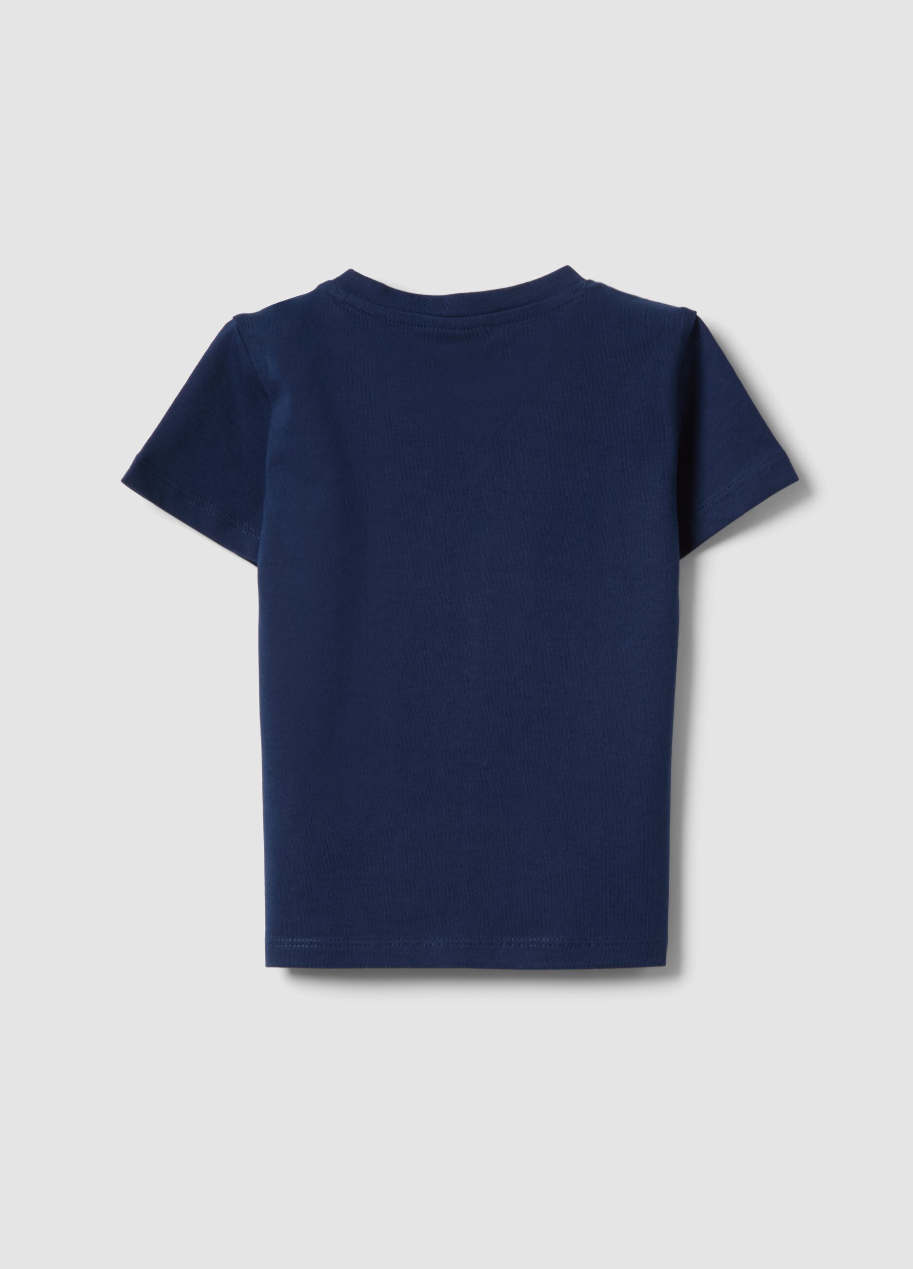 Blue pure cotton boys&rsquo; regular-fit T-shirt with nautical print