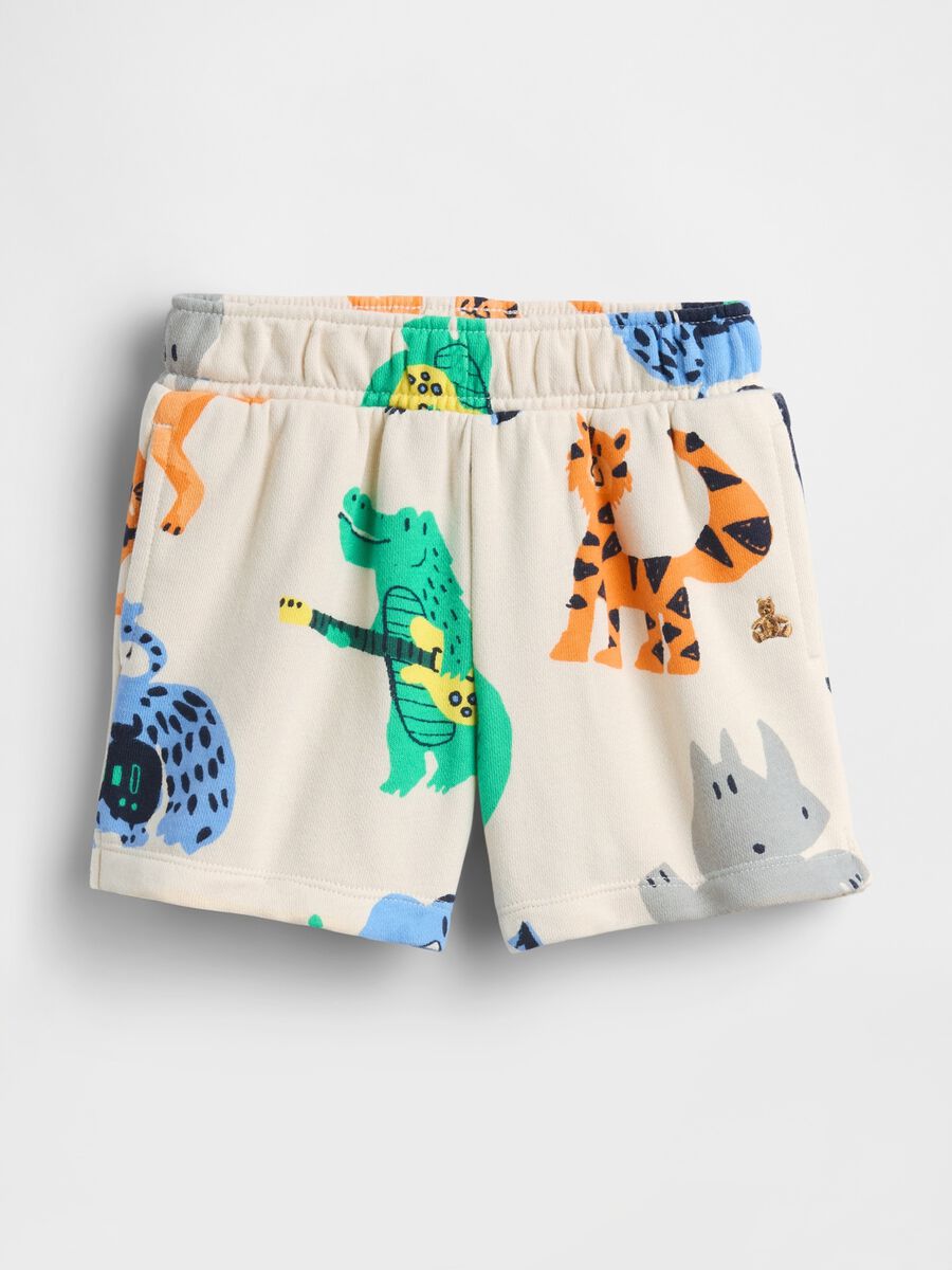 Cotton-blend printed shorts_1