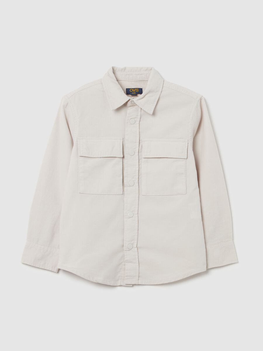 Organic cotton shacket with pockets_0