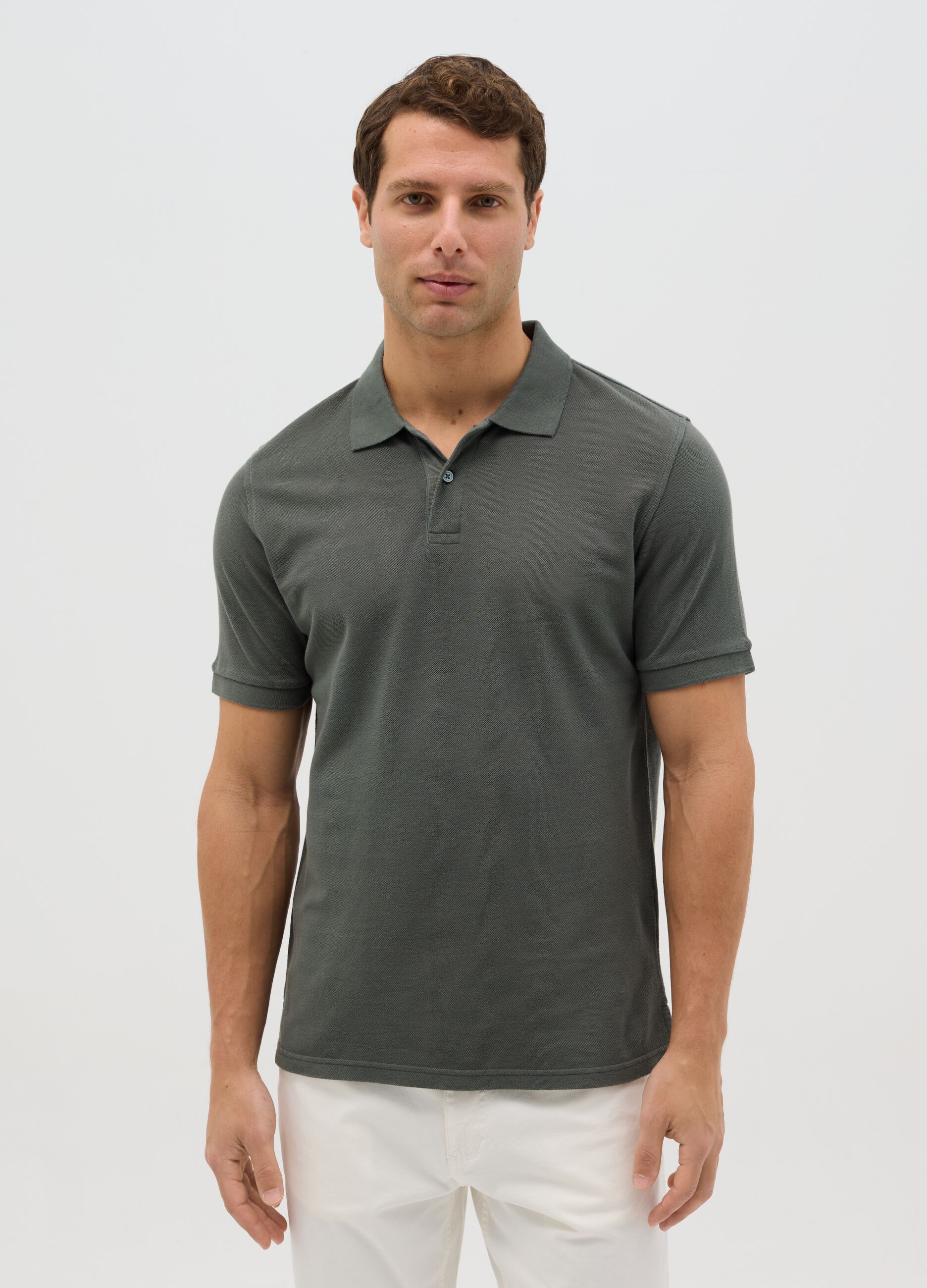 Polo in piquet di puro cotone 
