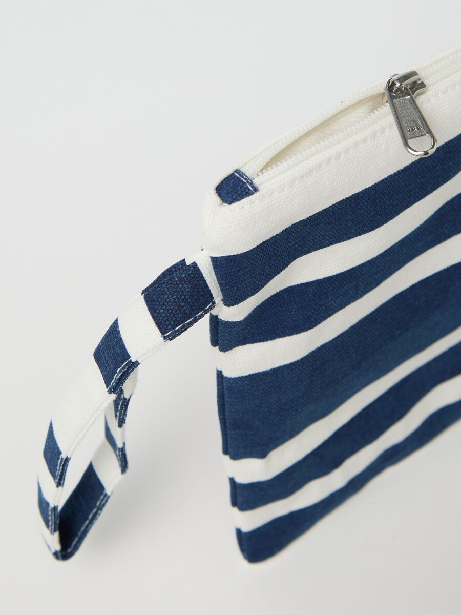 Marine Stripe Cotton Pouch OVS_1