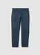 Slim fit blue stretch cotton trousers_4