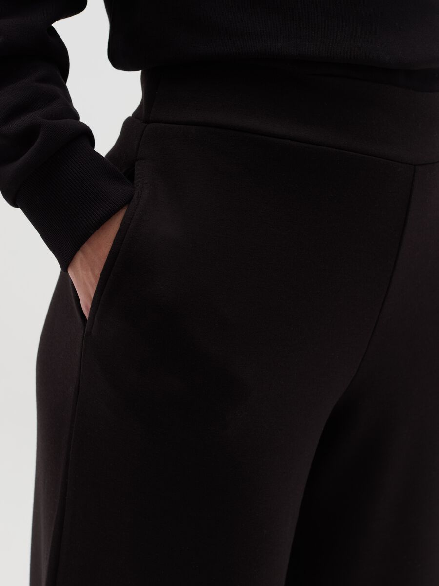 Solid colour wide-leg trousers_3
