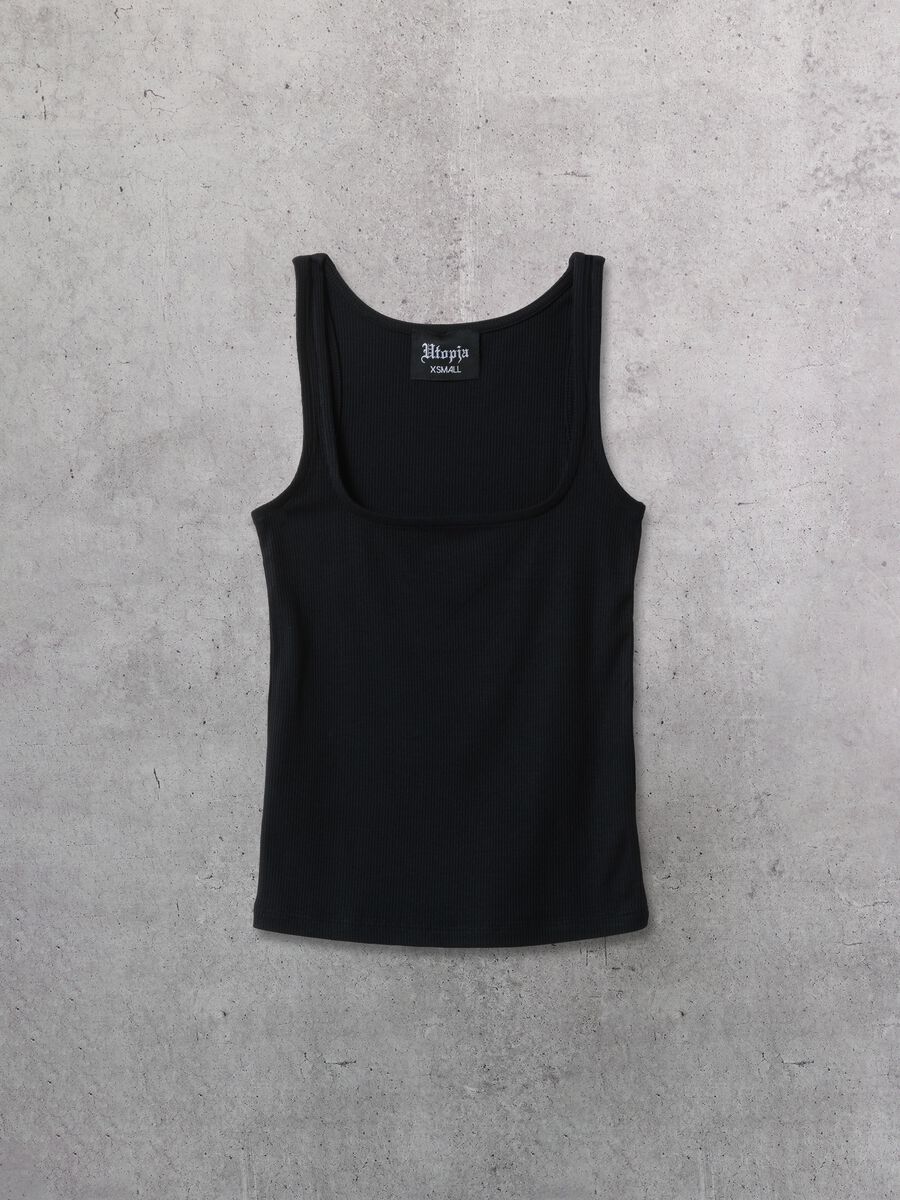 Tank Top Square Neck Black_5