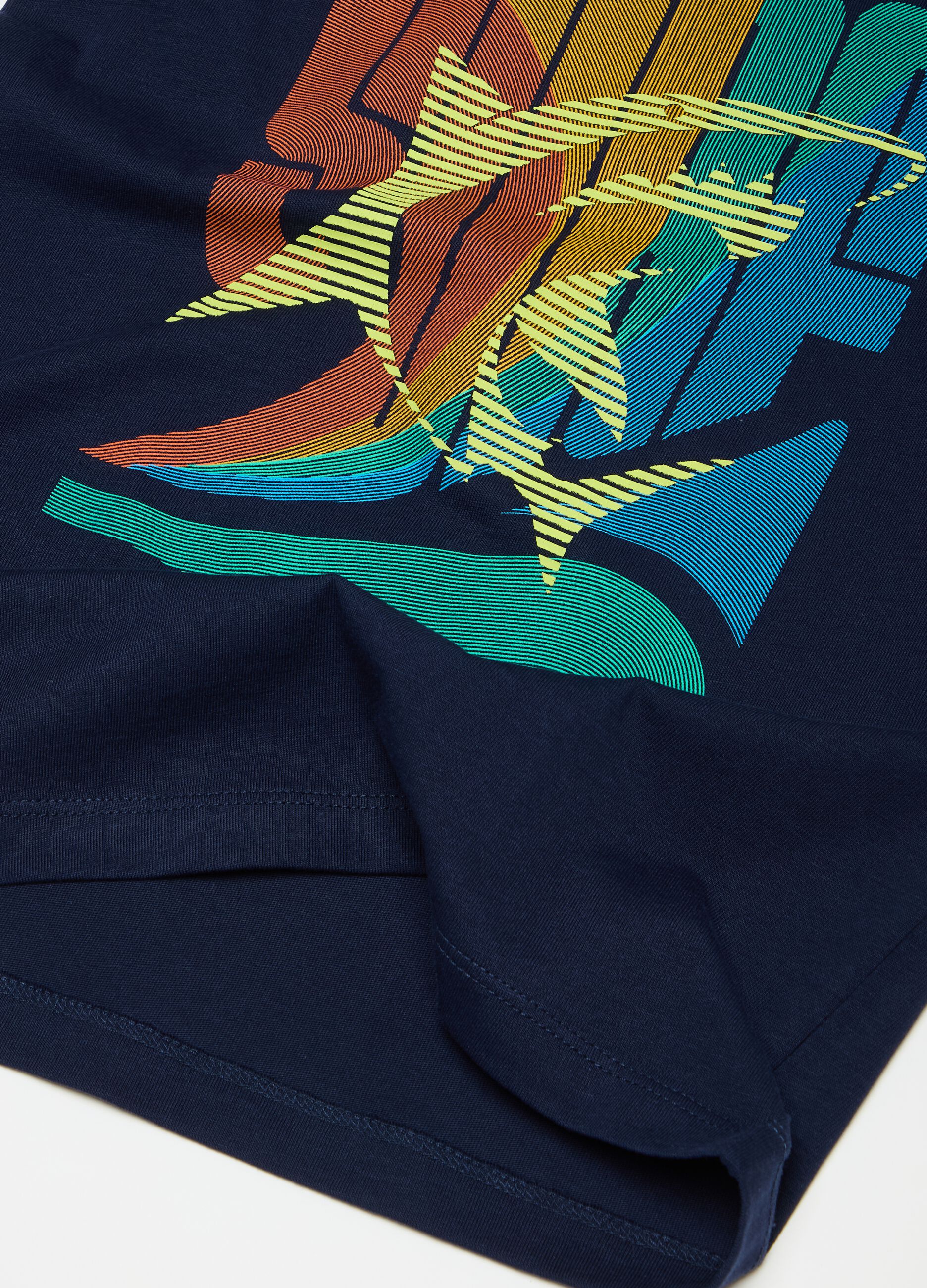 Racerback vest with shark and surf print