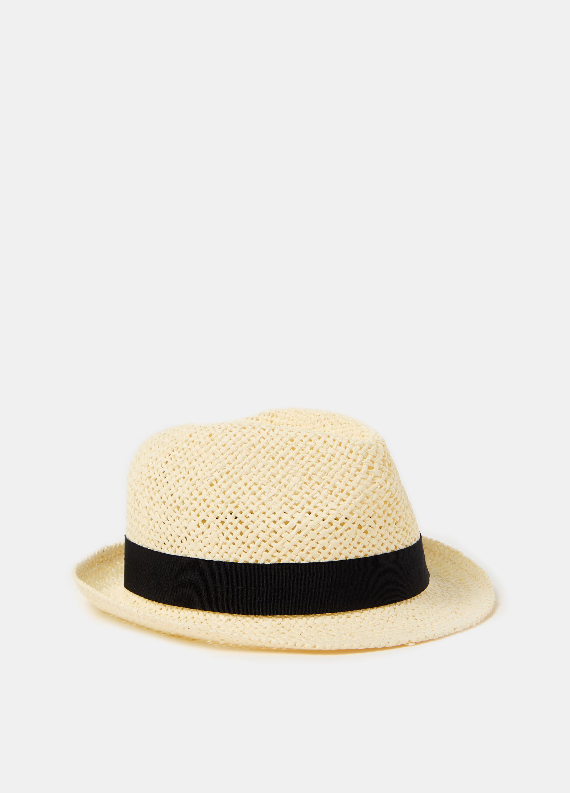 Cappello trilby con nastro