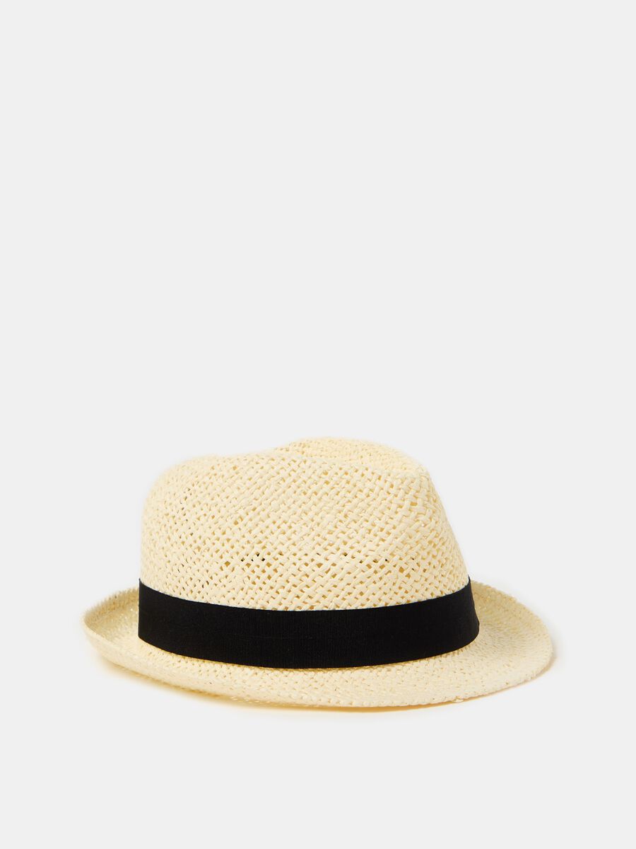 Trilby hat with ribbon_0