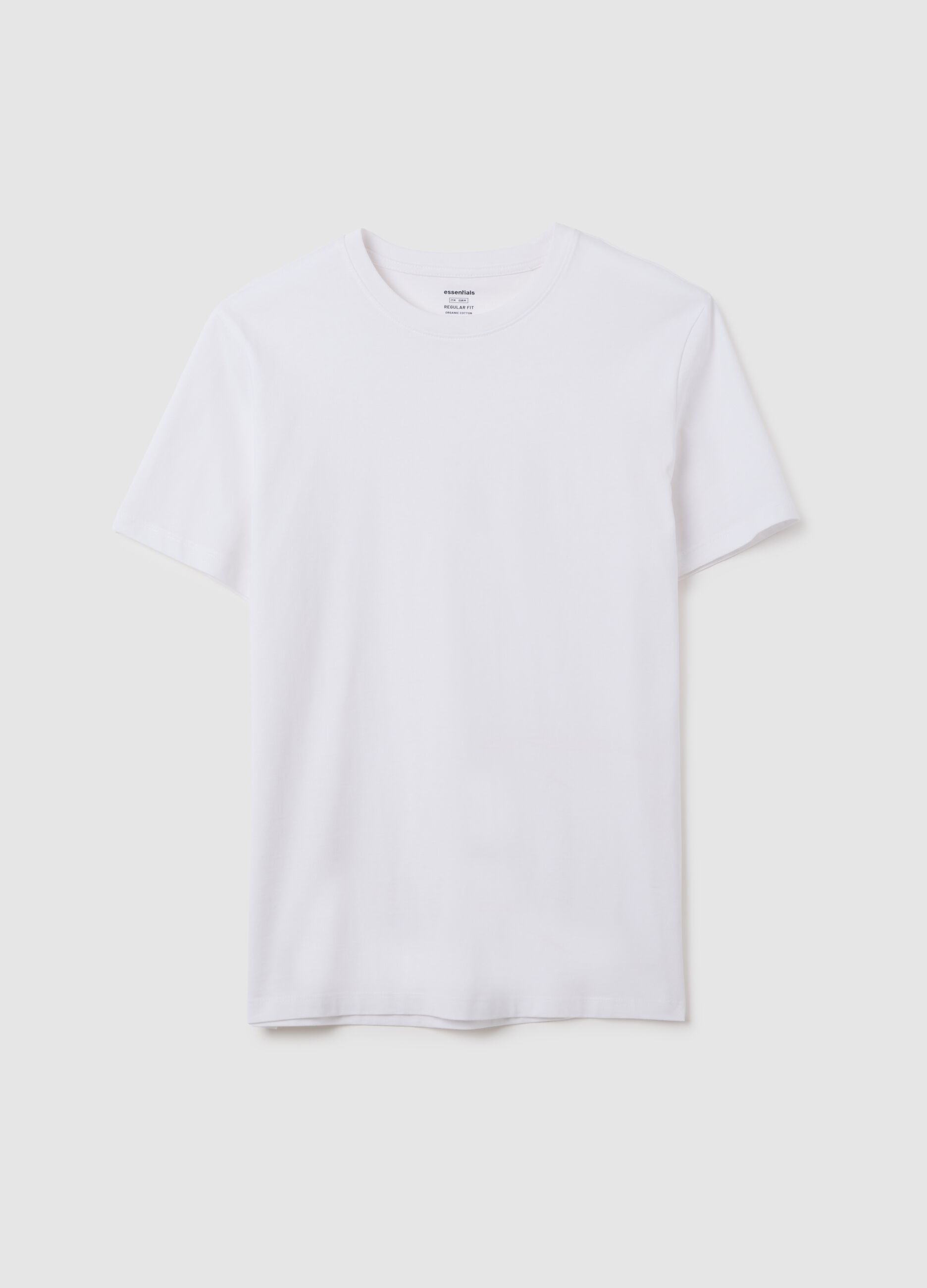 White pure cotton regular fit t-shirt