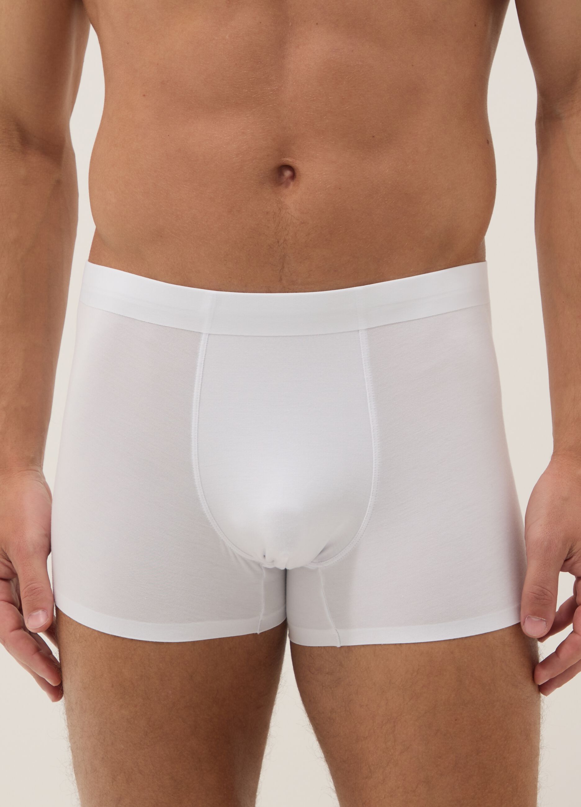 Bipack boxer in modal elasticizzato bianco regular fit