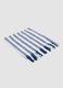 Blue and White Striped Pure Cotton Beach Towel_0