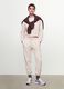 White cotton-blend joggers with elasticated waistband, regular fit_0