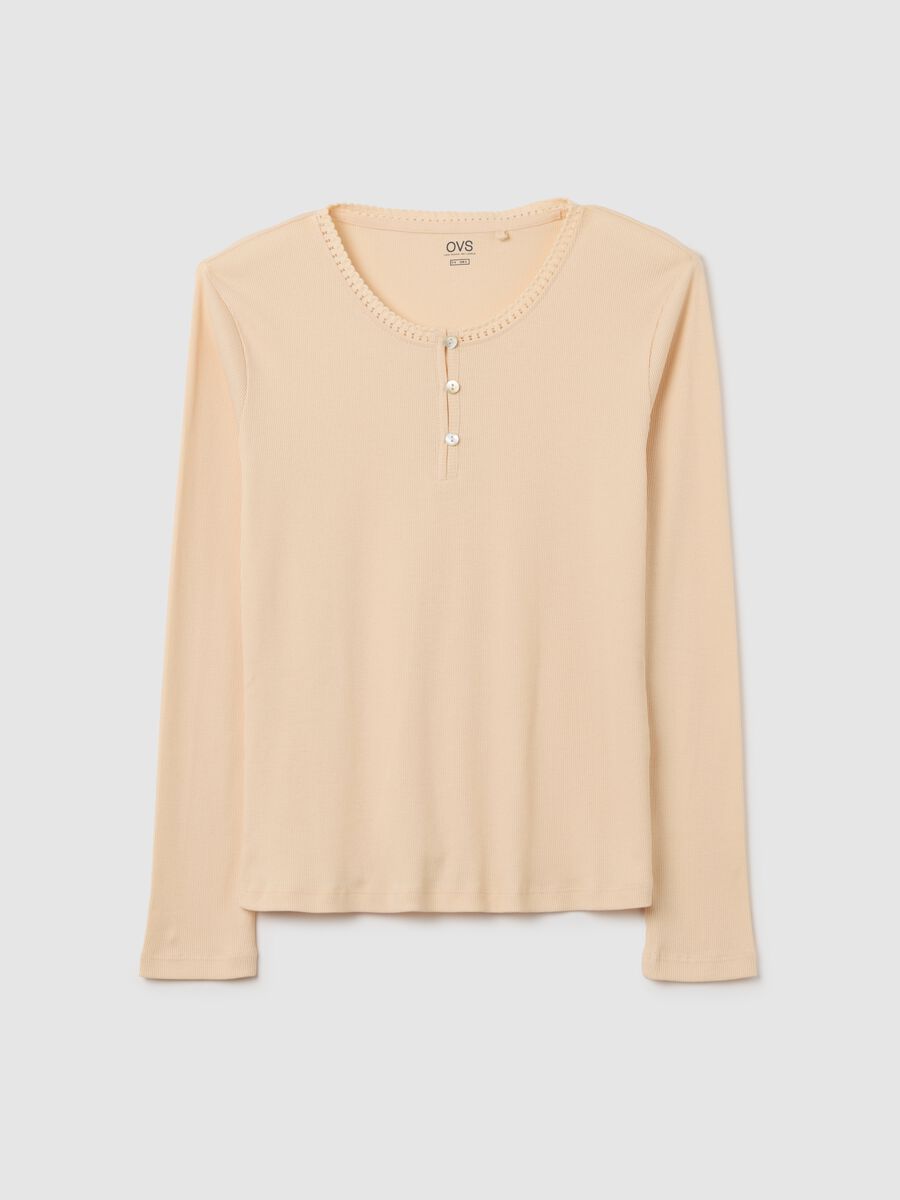 Maglia in puro cotone beige regular fit_4