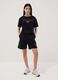 Girls&rsquo; pure cotton black relaxed fit shorts Chicago Bulls_0