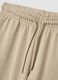 Beige cotton-blend regular-fit shorts with elasticated waist_5