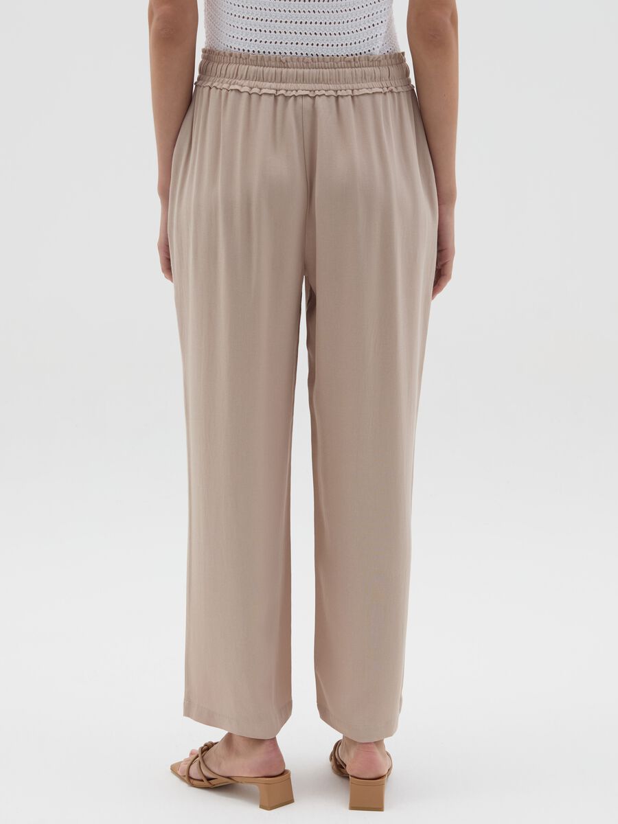 Jogger trousers in viscose with drawstring_3