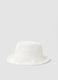 White knitted bucket hat_0