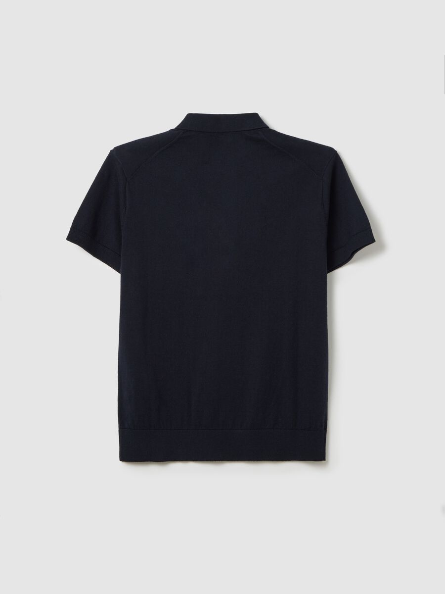 Blue short sleeve polo in OVS Kids cotton_4