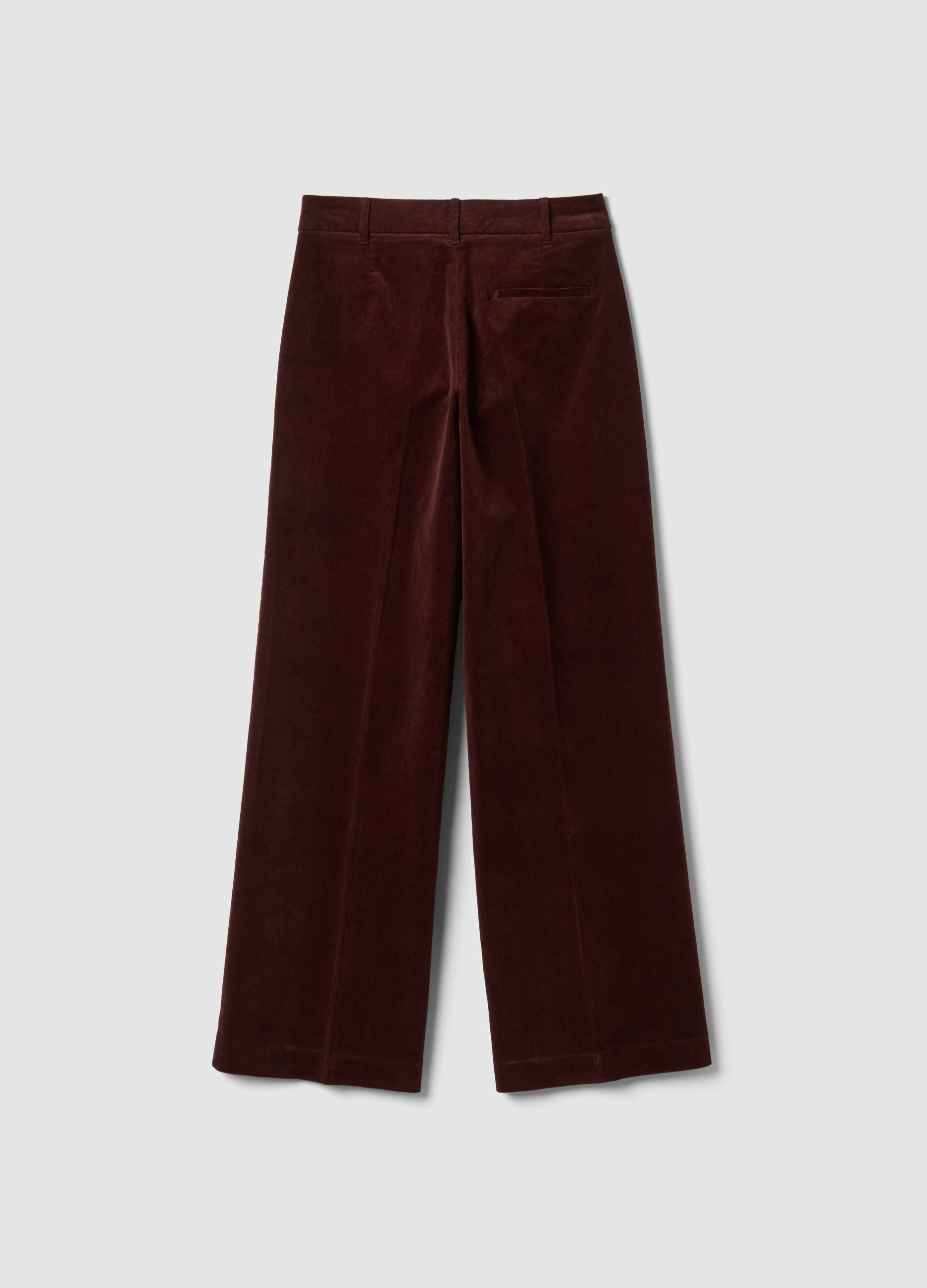 Brown The Iconic Pants straight-fit stretch cotton corduroy trousers
