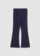 Girls' blue stretch cotton flare leggings_0