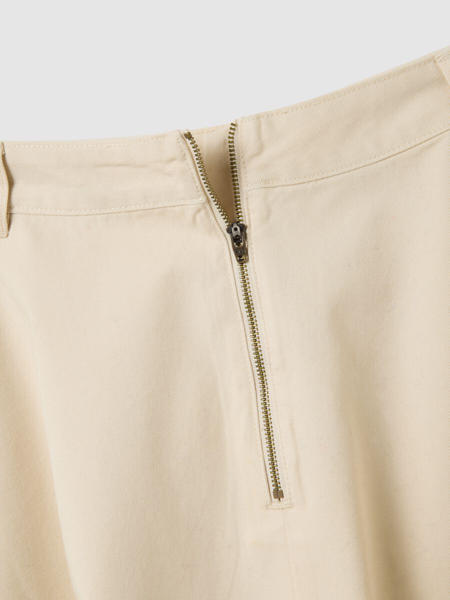 Gonna in puro cotone beige_5