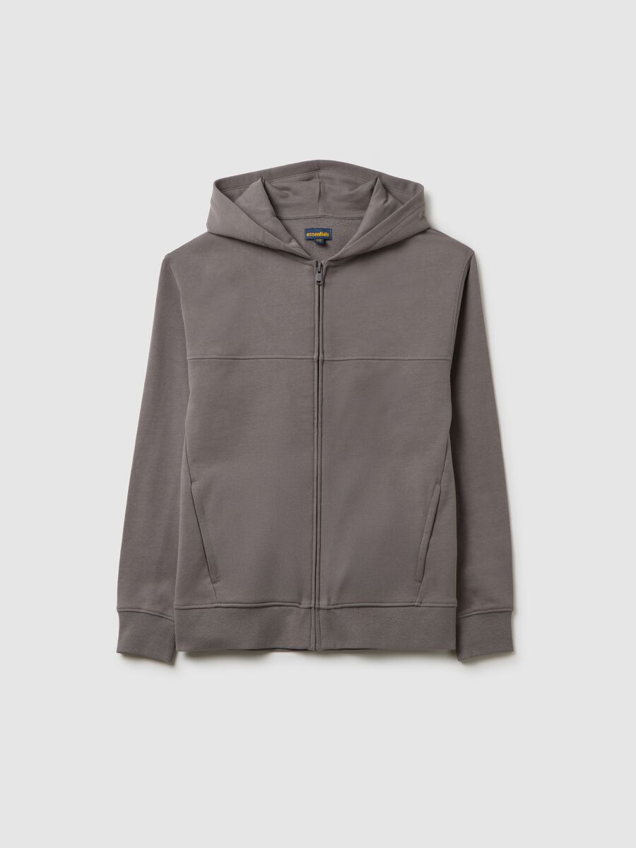 Boys' grey pure cotton sweatshirt with regular fit_0