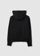 Girls' Black Pure Cotton Hoodie Regular Fit_4